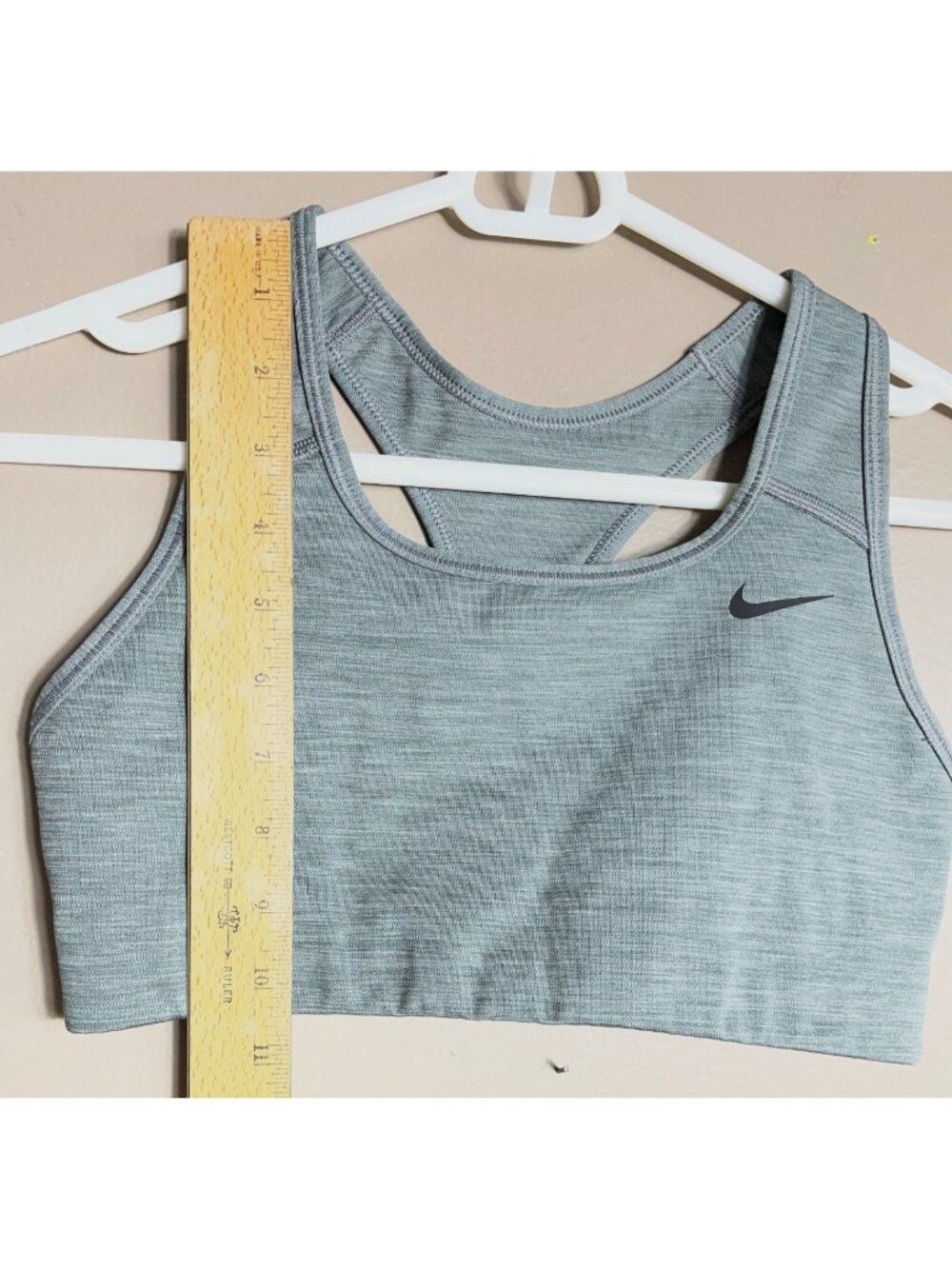 Nike Gray Dri-fit Sports Bra Activewear Fitness Sportswear Gym Train Girls Wm XS - Picture 4 of 6